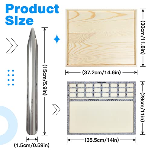 Hobbyworker The Beading Mat,Bead Design Board Surface Flocking With Wooden Base And Bead Scoop For Jewelry Making And Beading Supplies(C) #TOP3