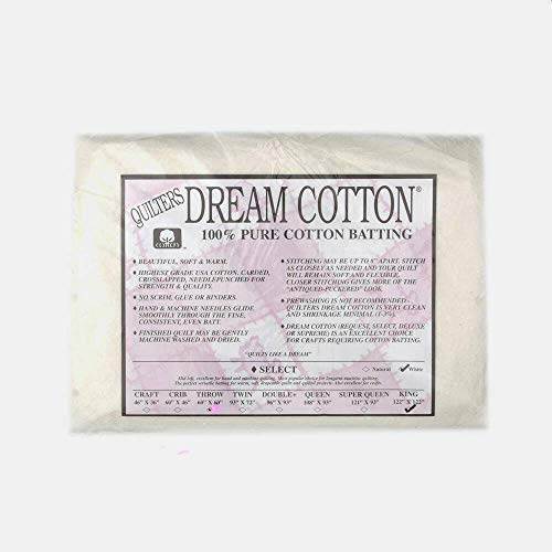 Quilter's Dream Cotton "White" Batting - Select -Mid-Loft - King