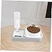 Hemoton Automatic Cat Feeder Detachable Water Dispenser Dog Bowl Easy to Use No Spill Pet Food and Water Bowl