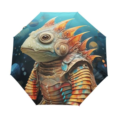 KAAVIYO Fancy Watercolor Armadillo Umbrella Windproof Automatic Foldable Umbrells Auto Open Close for Men Women Kids