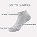 EPEIUS Kids Ankle Socks Toddler Girls Seamless Low Cut No Show Socks Cotton Thin Athletic Socks for Boys 3-5 Years Black White Grey 6 Pack S