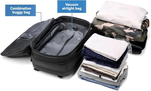 AirSeal Pro – Vacuum Compression Travel Backpack,Air Seal Pro 60L Expandable Vacuum Seal Backpack,for Traveling (Blue with Electric pump)3