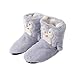 Happyyami Fuzzy Boden Hausschuhe Cartoon Rutschfeste Boden Stiefel Hausschuhe Herbst Winter Warme Boden Stiefel für Erwachsene Frauen Mädchen Größe 35-37