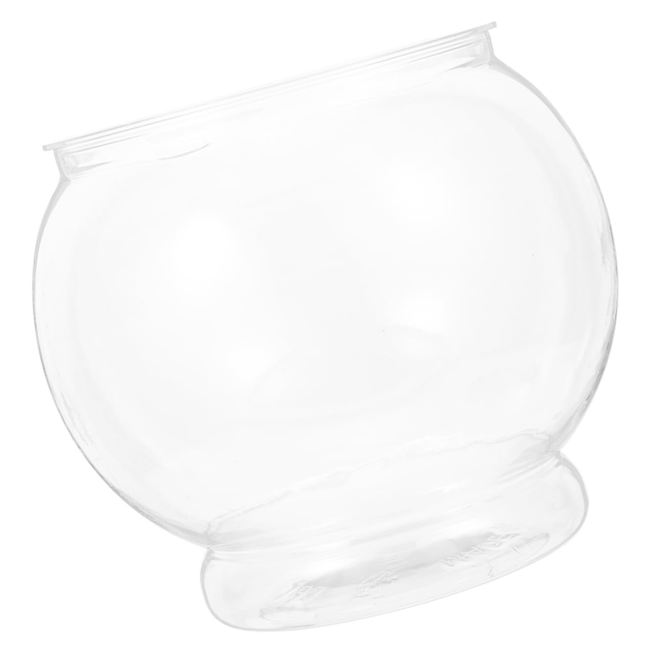 DOITOOL Tisch Aquarium Transparent Mittlere Größe aus Robustem Kunststoff Kugelförmige Fischschale als Schreibtischdekoration Mikrolandschafts Aquarium für Goldfisch und Zucht