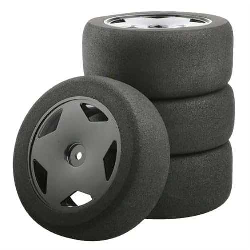 Pneus RC Short Course 1/10 compatible HSP 94107 4 pièces roues noir - 2