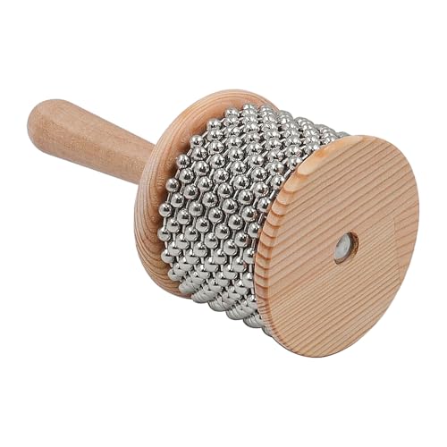 CENPEK Wooden Cabasa Percussion Musical Instrument with Metal Beaded Chain - Image 3
