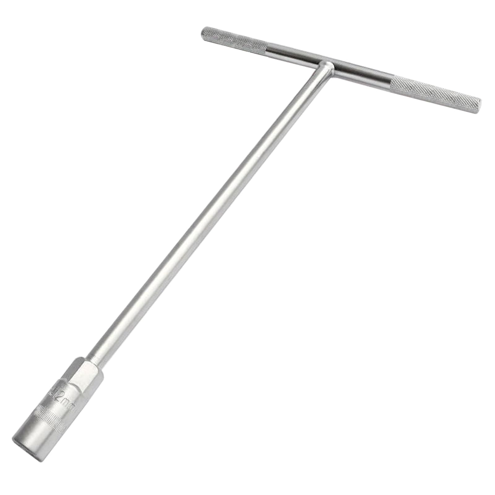 Senrise Silver 12Mm T-Bar Socket Wrench, Nut Spinner Hex Socket, T Shape Handle Wrench, T Shaped Wrench Set, Angled Open Hex Hexagon Socket Wrench Spanner Tool