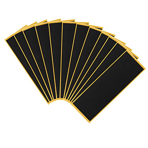 WINDIR 12pcs Foam Grip Tape for Fingerboards 38mm110mm Pro Black Wooden MiNi Skateboards (12pcs)