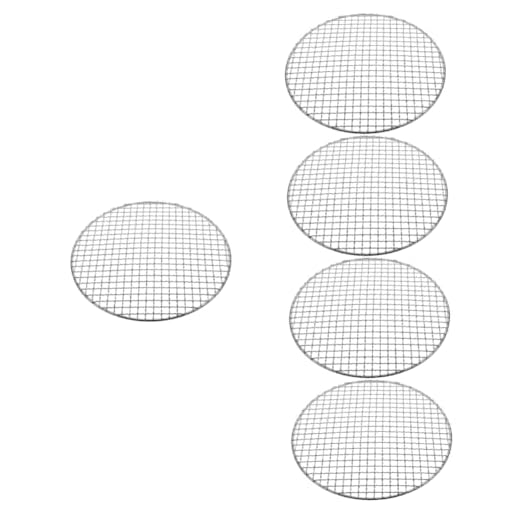 BESPORTBLE 5 Peças Cozinhar Chá Com Uma Grelha Ao Redor Do Fogão Acessórios Para Lareira A Vapor De Malha De Arame Para Churrasco Grelha Redonda Malha De Arame Para Churrasqueira Esteira De