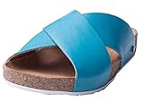  HAFLINGER 819412-0 Bio Mio Damen Pantoletten Clogs Hausschuhe, Größe:39 EU, Farbe:Türkis