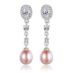 02-Pink Pearl Dangle Earrings