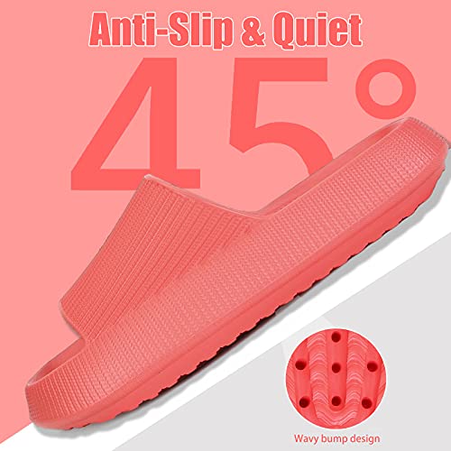 Image of rosyclo Cloud Slippers for Women and Men, Pillow House Slippers Shower Shoes Indoor Slides Bathroom Sandals, Ultimate Comfort, Lightweight, Thick Sole, Non-Slip, Easy to Clean