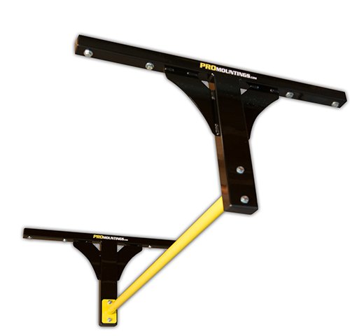 Pull Up Bar - Ceiling/Wall/Joist Mounted (Small - Black Bar) PRO Mountings