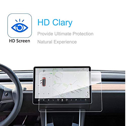 Sumk Model 3/Y Tempered Glass Screen Protector Model 3 Model Y 15" Center Control Touchscreen Car Navigation Touch Screen Protector Tempered Glass 9H Anti-Scratch And Shock Resistant For Model 3 Screen Protector Upgrade #TOP1