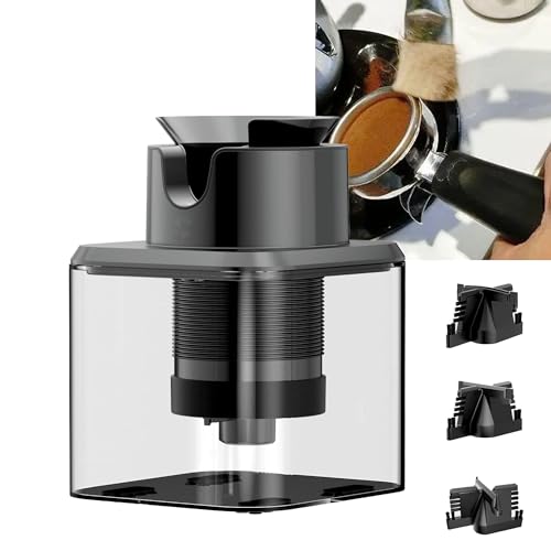Limpiador automático de portafiltros de café, Sensor de Seguridad Anti-Falso Contacto con 3 Cabezales de Cepillo para una eliminación eficiente de los posos de café.