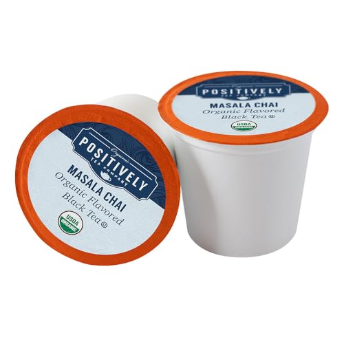 Positively Tea, Organic Masala Chai Black Tea, 24 Pods