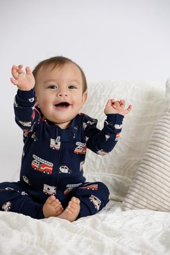 Image of MONICA + ANDY One Piece Baby Pajamas, 100% Organic Baby Clothes for Girls and Boys, Sizes For Newborn and Infant