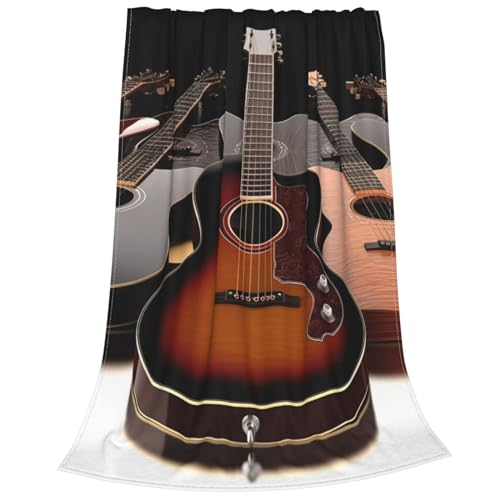 Couverture guitare micro polaire contre le froid au bureau