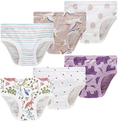 Winging Day Little Girls’ Cotton Panties Baby Toddler Soft Underwear Multipack