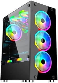 GAMEFORCE GLASS 600W PSU Dahil Rainbow Fanlı