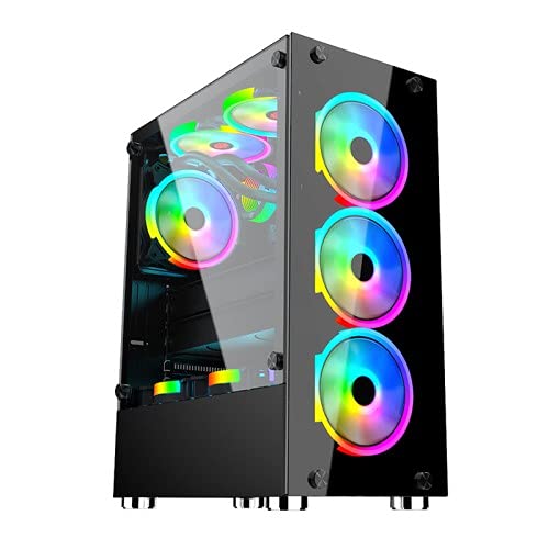 GAMEFORCE GF-8307 GLASS 6x120mm RGB Kontrolcü ve Kumandalı Fanlı Oyuncu Kasası
