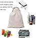 MISSLO Cotton Breathable Dust-proof Drawstring Storage Pouch Bag (Pack 3 L)