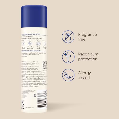 Aveeno Shave Gel with Oat & Vitamin E, Prevents Razor Bumps, Smooth Shave, 7 oz - image 9