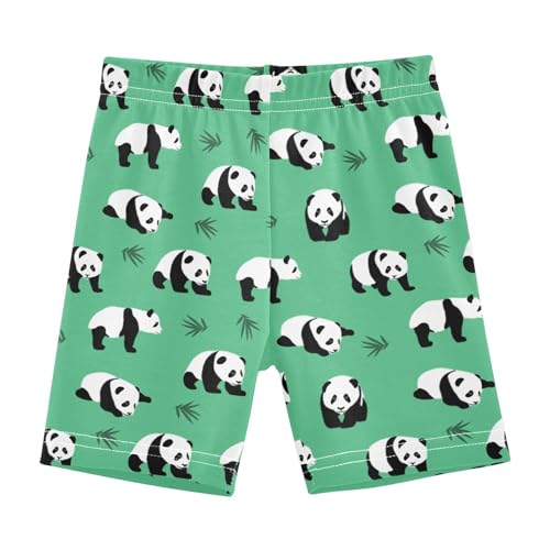 JHKKU Girls Pandas Shorts Cotton Cartwheel Bike Kids Biker Under Dress Dance Short Girl Clothes 8Y