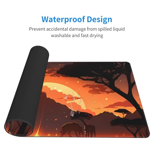 Tapis de souris extra large 40x75 cm HYTTER en caoutchouc antidérapant