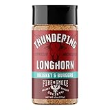 Fire & Smoke Society Thundering Longhorn Steak Seasoning | BBQ Rubs, Steak Rub for Smoking and Grilling Meat | Brisket, Burgers Dry BBQ Rubs and Spices | 6.1 oz M