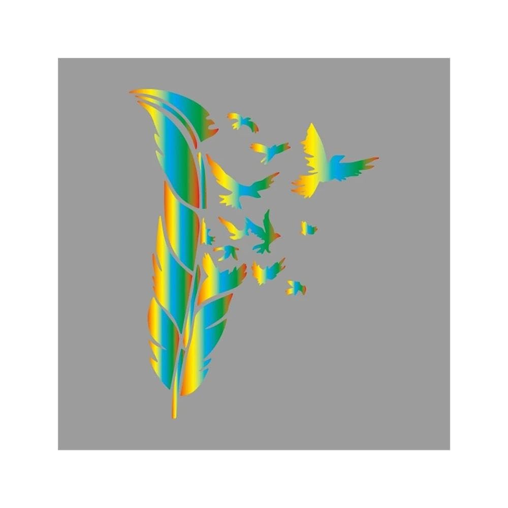 Vivid Feathers Transform Into an Eagle for Car Trucks Motorcycles(Multicolor,L)