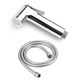 NatureSculpt Mobiler Duschkopf für Camping mit 1,2 m Schlauch, Verstellbare Wasserzufuhr, Für Wohnmobil, Vanlife & Outdoor Waschbecken, Kompakt, Tragbar, Robustes ABS (Chrom)