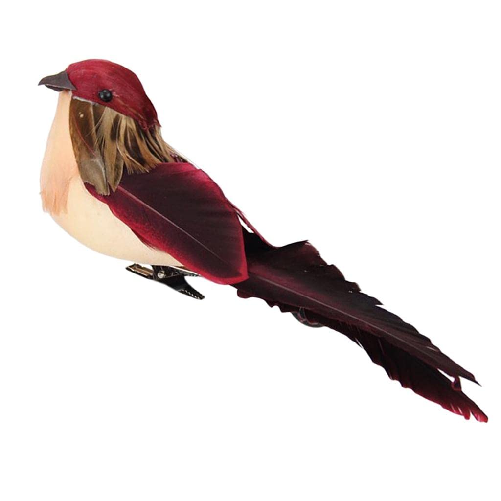 ATORSE Colours Artificial Feather pp Birds with Clamp Garden Tree Decor Wine RedHome & Garden|Yard, Garden & Outdoor Living|Garden Dacor|Statues & Lawn Ornaments-image-37