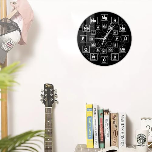 The Geeky Days Periodic Table of The Elements Chemical Symbols Silent Quartz Wall Clock Science Wall Art Decor Classroom Wall Watch Chemistry Teacher Gift - Image 6