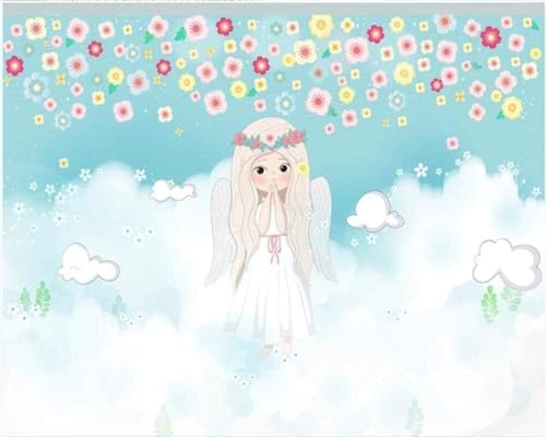 Mural de pared infantil de nubes para dormitorio de niña 3