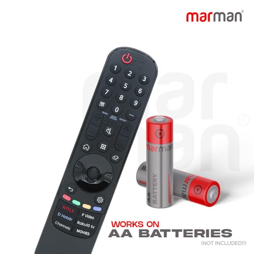 Image of marman Replacement of Lg Magic Tv Remote Original MR21GA Model Non Voice Command Fit to Smart Android 4K LED FHD UHD Genuine Lg Frame Curved Series Television