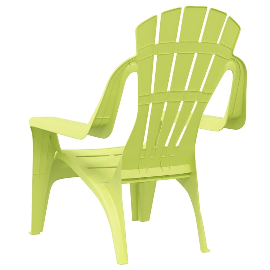vidaXL Sedie Giardino 2pz Bambini Verdi 37x34x44cm PP Aspetto in Legno