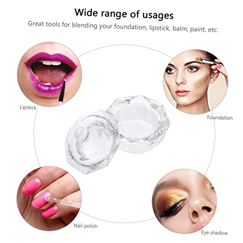Tazón para esmalte acrílico con tapa para manicure miniatura 4