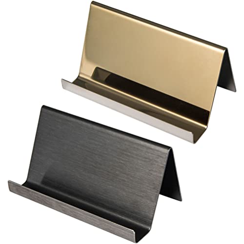 LUOZZY Suporte para cartões de visita 2 peças base de cartão de visita base de negócios porta-cartõe