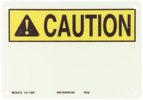 Panneau vierge fibre de verre Brady 76097 signalisation Caution