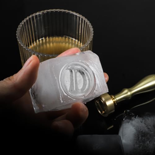 Sello para cubitos de hielo con mango de latón miniatura 7
