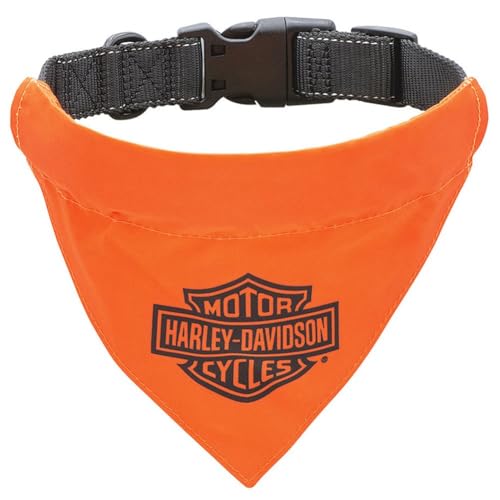 Harley-Davidson Dog Pet Collar with Bandana, Sm/Med 12
