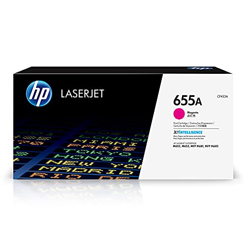 Cartouche HP 655A Magenta originale CF453A pour LaserJet Flow MFP M682 et M681