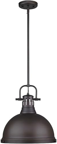 Miniatura 5 de 1 colgante de barra de luz en estilo clásico 14.63 pulgadas de alto por 14 pulgadas de ancho acabado cromado, colgante industrial de color cromado