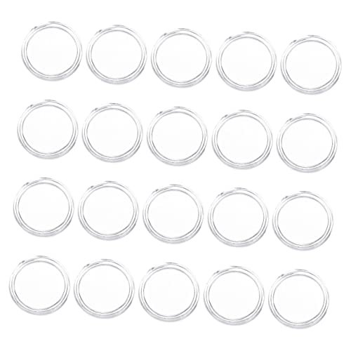 Set de 100 cajas transparentes para monedas de 25mm miniatura 1