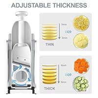 SupMaKin Safer Mandoline Slicer for Kitchen,Adjustable Potato Slicer 1-8 mm — image 2