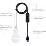2-Pack Onite USB LED Light Bulb, Emergency Backup Lighting for Camping, Garage, Power Outage Preparedness, for Portable Power Station & Solar Panel, Outdoor Lantern, Warm White - Image 4