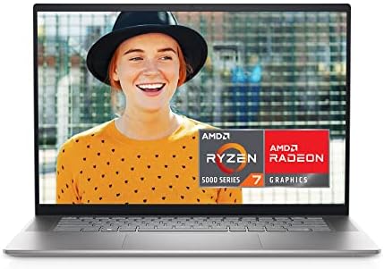 Dell Inspiron 16 5625 Small Thin & Light Portable Laptop - 16 inch FHD+ (1920 x 1200) Display, AMD Ryzen 7 5825U, 16GB DDR4 RAM, 512GB SSD, Radeon Graphics, Bluetooth, Windows 11 Pro - Silver