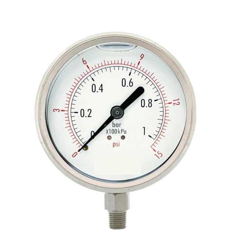 Manomètre de pression d'huile 4" pour résoudre les erreurs de mesure basse pression 0-15 PSI