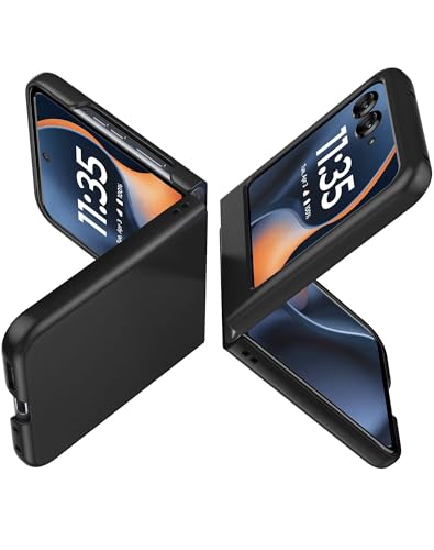 Cresee Coque pour Motorola Razr 60 (2025) / Razr 50 (2024) Housse Polycarbonate Rigide Étui Coque de Protection Mince pour Moto Razr 50 / Razr 60, Noir